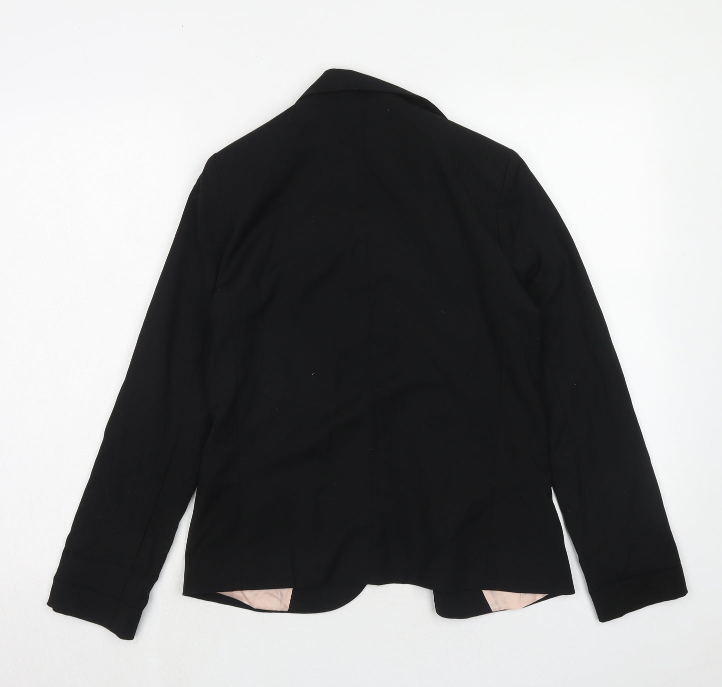 Topshop Womens Black Polyester Jacket Blazer Size 6