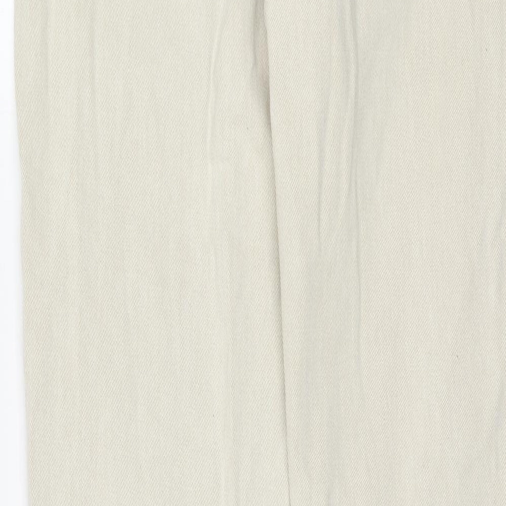 Missguided Womens Beige Cotton Mom Jeans Size 12 Regular Zip