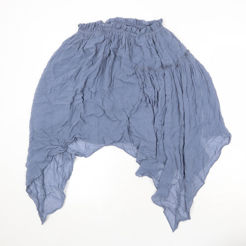 Topshop Womens Blue Viscose Swing Skirt Size 10