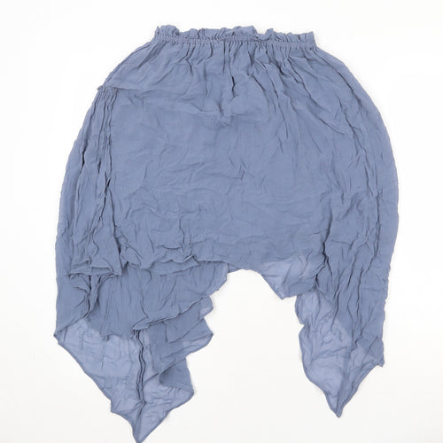 Topshop Womens Blue Viscose Swing Skirt Size 10
