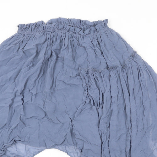 Topshop Womens Blue Viscose Swing Skirt Size 10
