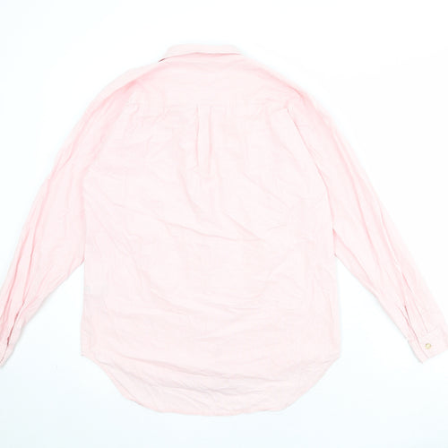 NEXT Womens Pink 100% Cotton Basic Button-Up Size 10 Collared