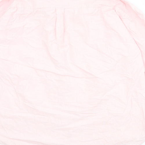 NEXT Womens Pink 100% Cotton Basic Button-Up Size 10 Collared