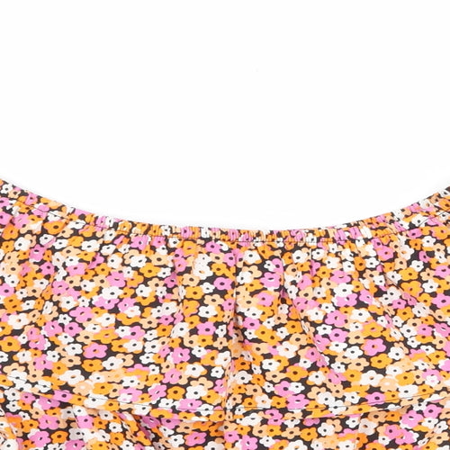 New Look Girls Multicoloured Floral Polyester Cropped Blouse Size 13 Years Off the Shoulder Pullover
