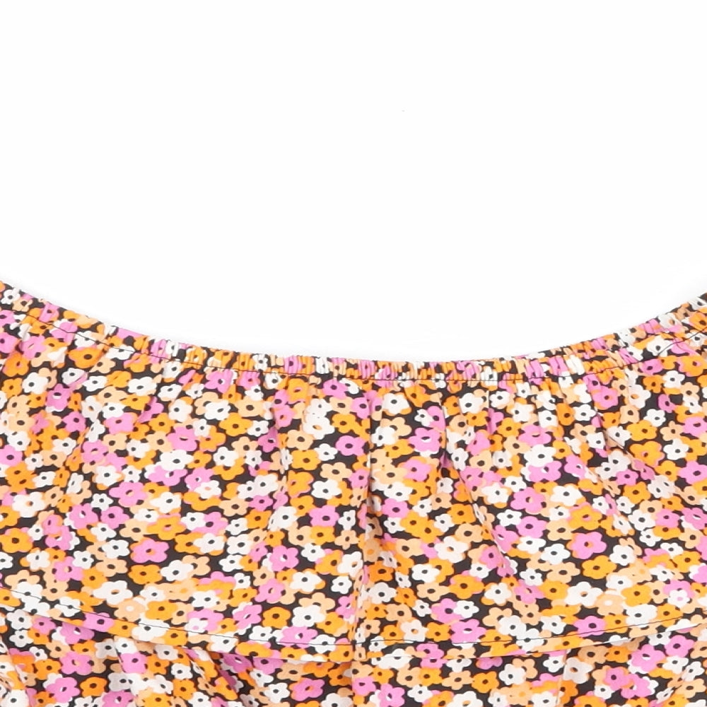 New Look Girls Multicoloured Floral Polyester Cropped Blouse Size 13 Years Off the Shoulder Pullover