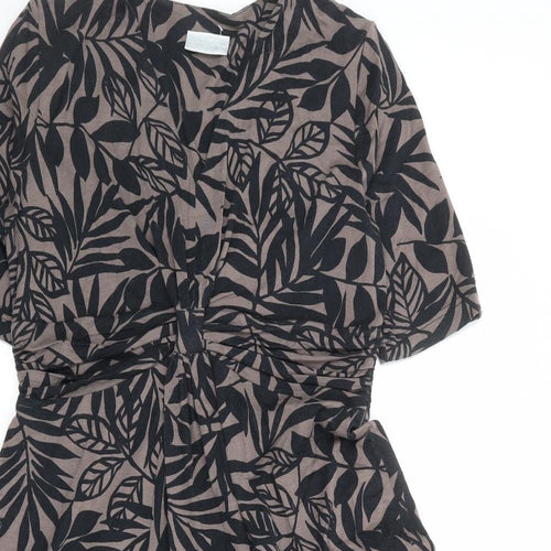 Cotswold Collections Womens Black Geometric Viscose Trapeze & Swing Size 8 V-Neck Pullover