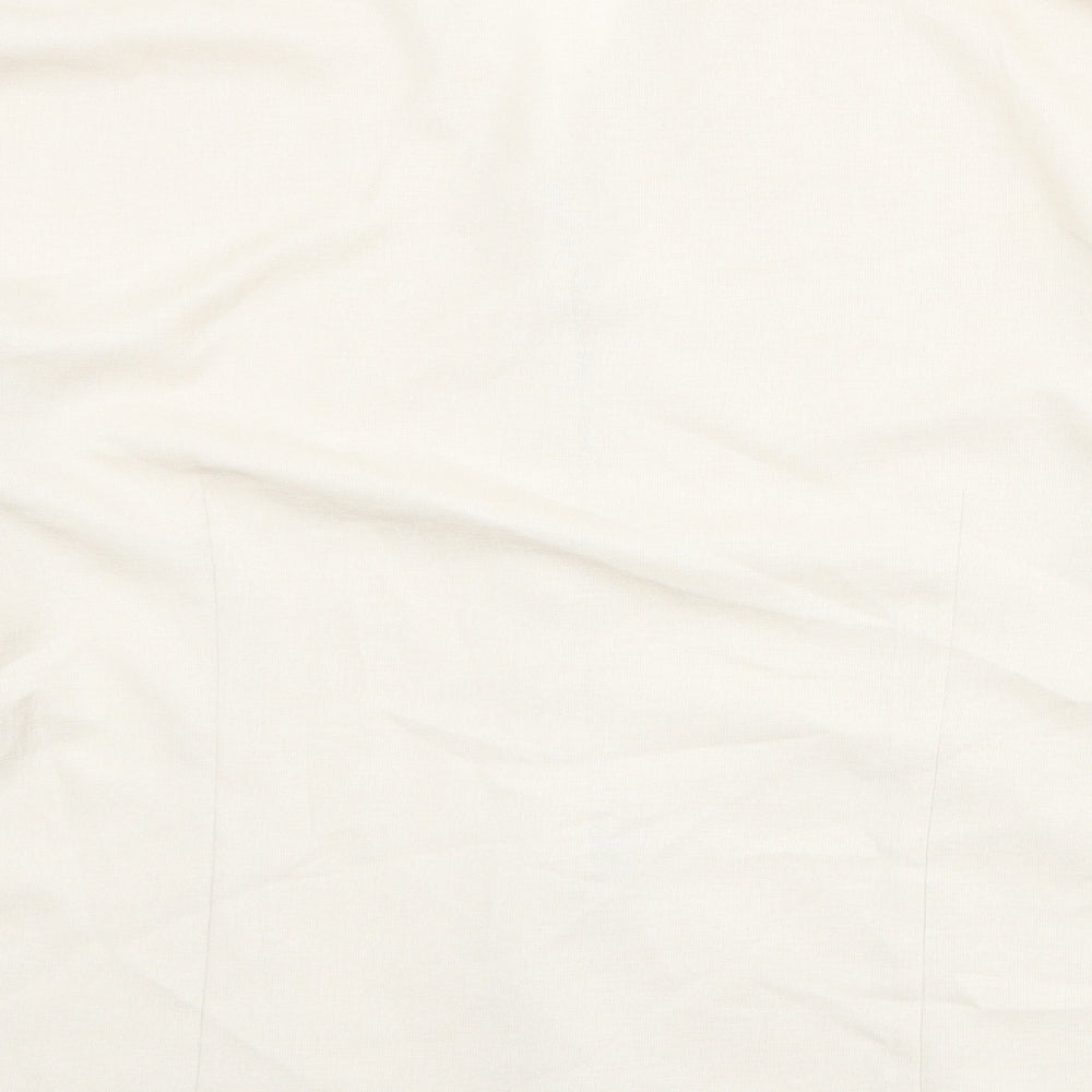 Alexon Womens Beige Polyester Basic Button-Up Size 14 V-Neck