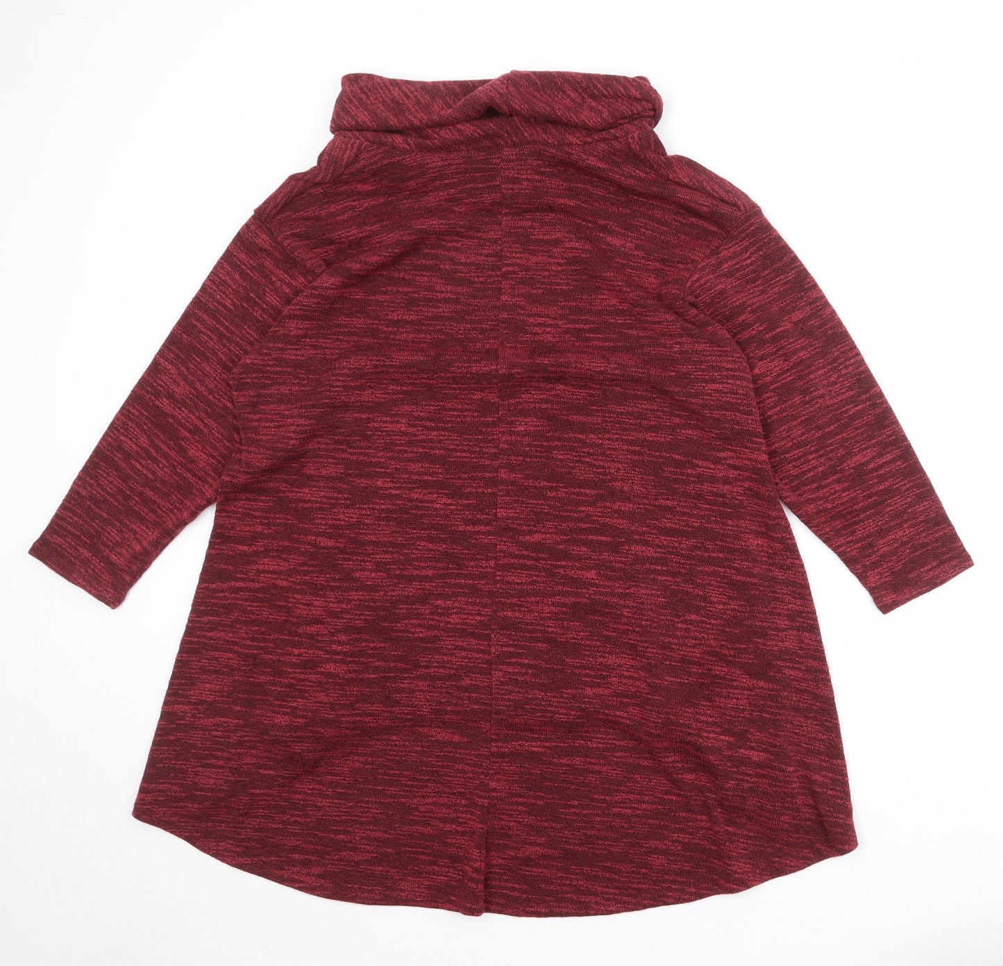 Saloos Womens Pink Roll Neck Polyester Pullover Jumper Size M