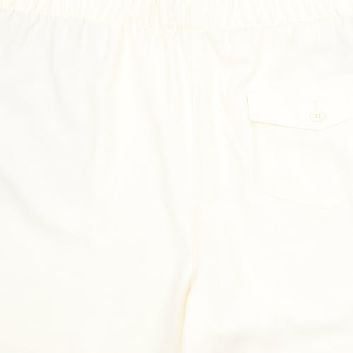 Marks and Spencer Womens Ivory Polyester Basic Shorts Size 20 Regular Pull On