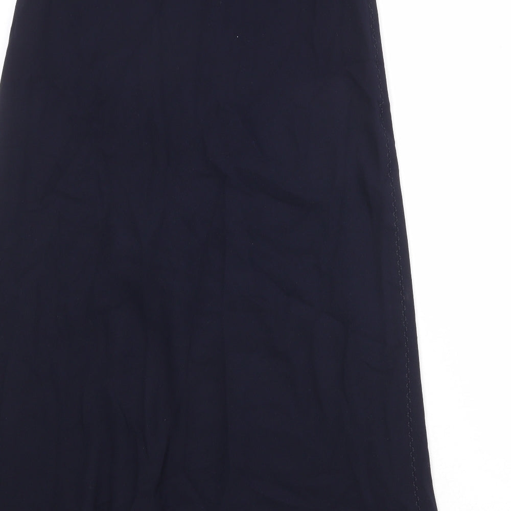 Marks and Spencer Womens Blue Viscose Swing Skirt Size 12