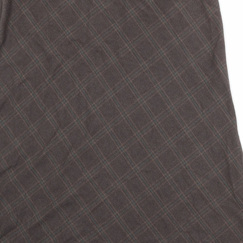 Epilogue Womens Brown Plaid Polyester Swing Skirt Size 16 Zip