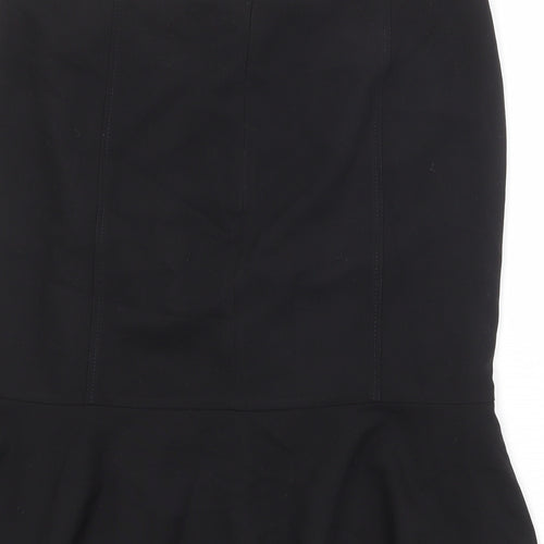 Debenhams Womens Black Polyester Trumpet Skirt Size 12 Zip