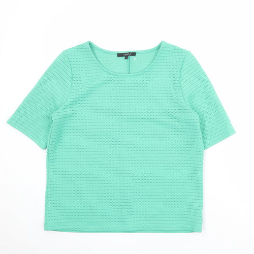 NEXT Womens Green Polyester Jersey T-Shirt Size 12 Round Neck