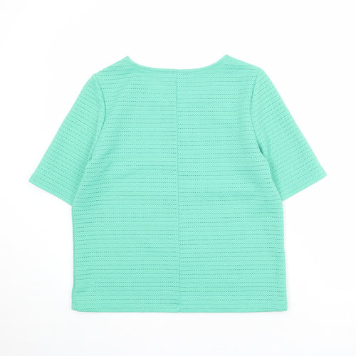 NEXT Womens Green Polyester Jersey T-Shirt Size 12 Round Neck