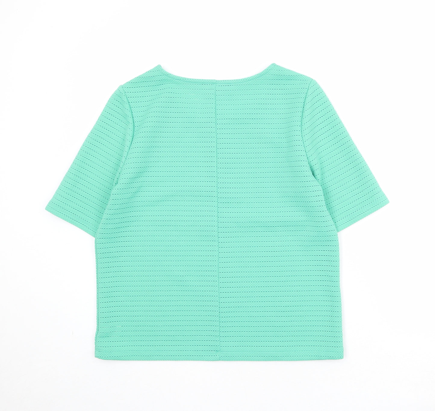 NEXT Womens Green Polyester Jersey T-Shirt Size 12 Round Neck