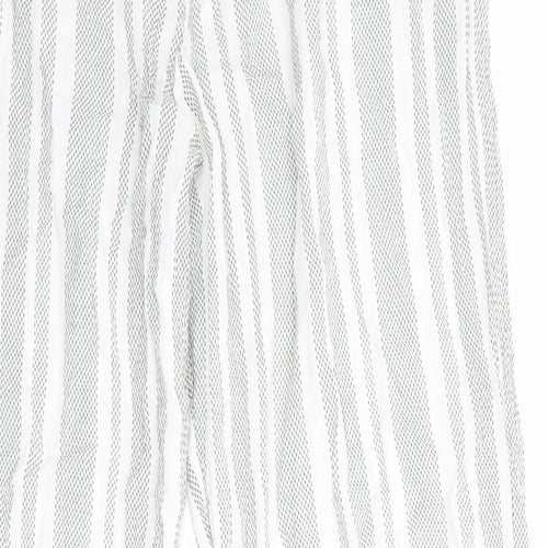 Klass Womens Green Striped Viscose Trousers Size 14 Regular