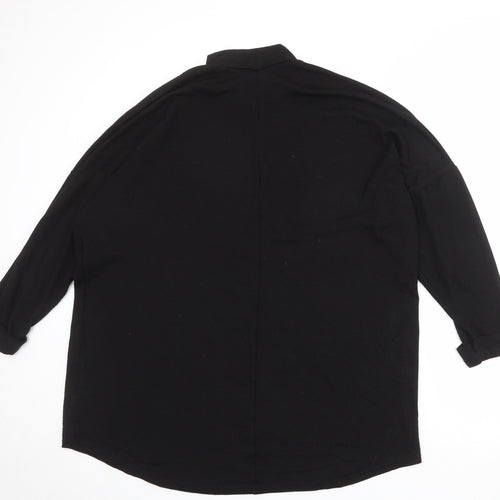 Noisy may Womens Black High Neck Acrylic Pullover Jumper Size 2XL