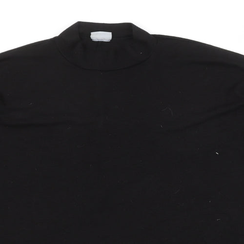 Noisy may Womens Black High Neck Acrylic Pullover Jumper Size 2XL