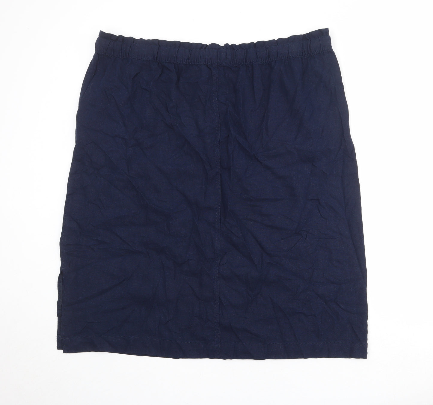 Marks and Spencer Womens Blue Linen A-Line Skirt Size 24