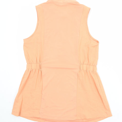 NEXT Womens Orange Polyester Basic Tank Size 10 Round Neck