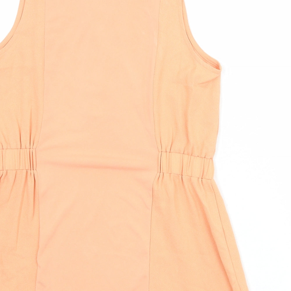 NEXT Womens Orange Polyester Basic Tank Size 10 Round Neck