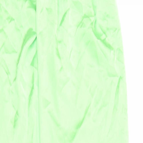 Zara Womens Green Polyester Maxi Skirt Size XS Zip