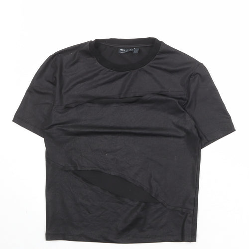 ASOS Womens Black Polyester Basic T-Shirt Size S Round Neck