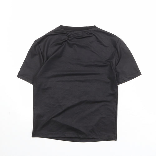 ASOS Womens Black Polyester Basic T-Shirt Size S Round Neck