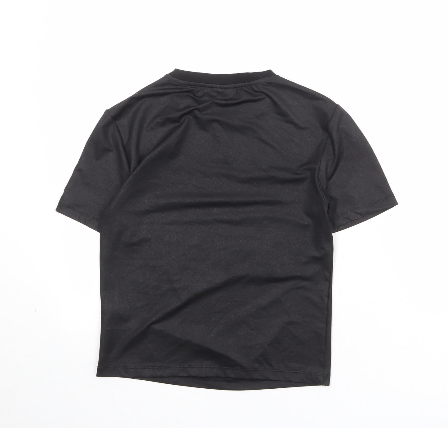 ASOS Womens Black Polyester Basic T-Shirt Size S Round Neck
