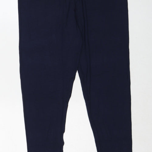 Marks and Spencer Womens Blue Viscose Jogger Leggings Size 16