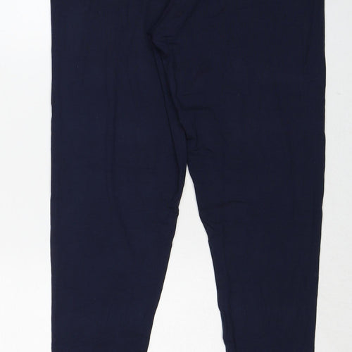 Marks and Spencer Womens Blue Viscose Jogger Leggings Size 16