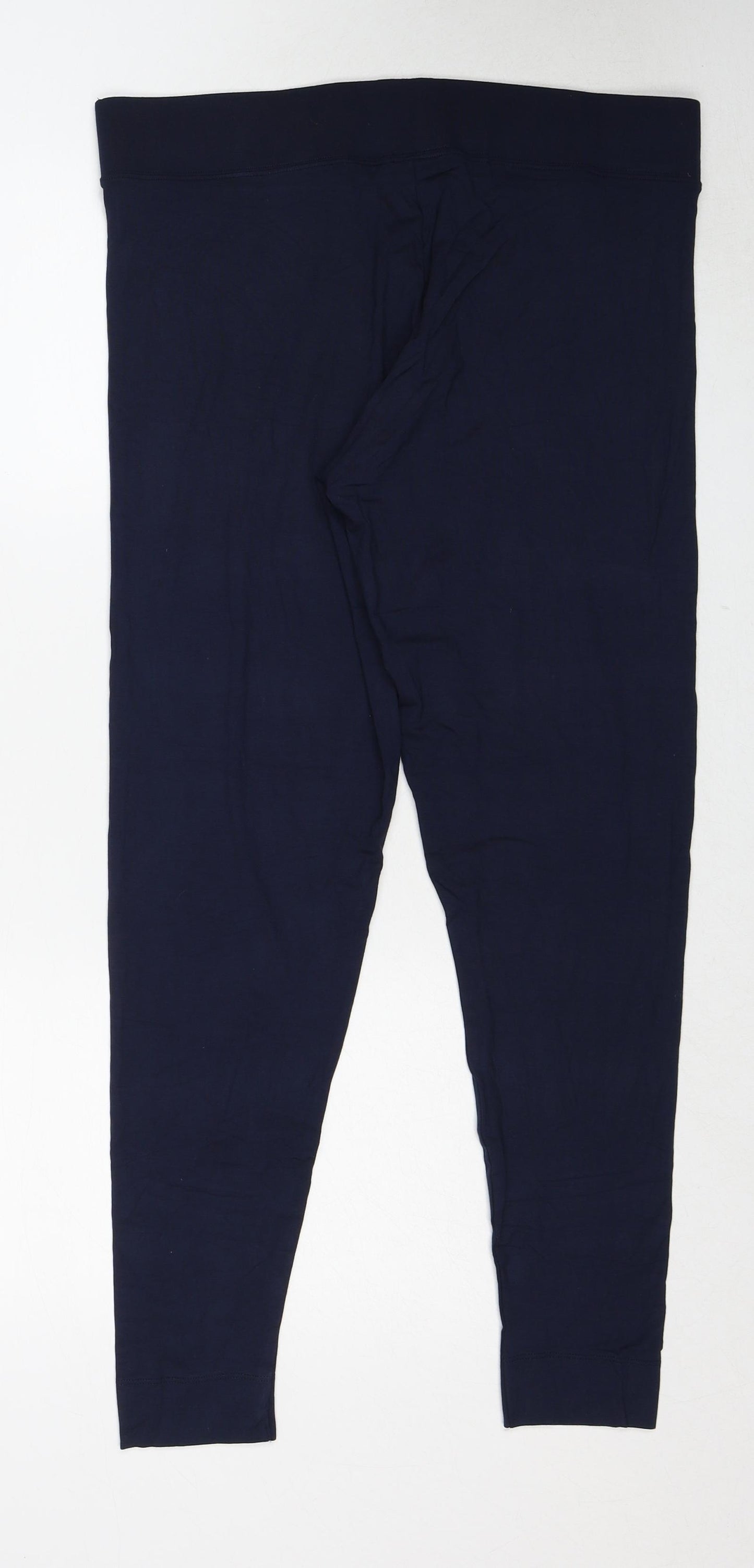 Marks and Spencer Womens Blue Viscose Jogger Leggings Size 16