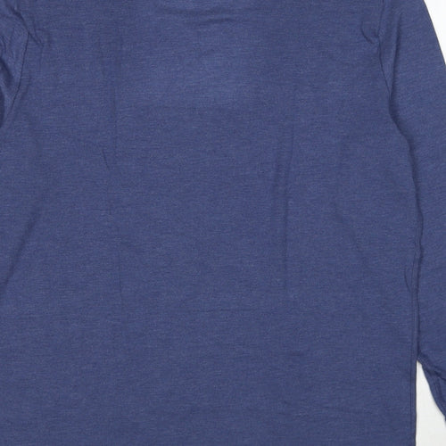 Marks and Spencer Mens Blue Acrylic T-Shirt Size L Round Neck