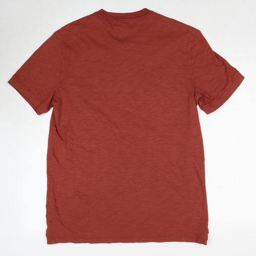 Gap Mens Brown Cotton T-Shirt Size M Round Neck