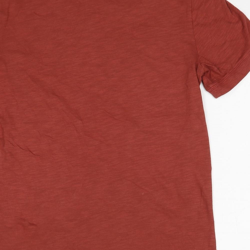 Gap Mens Brown Cotton T-Shirt Size M Round Neck