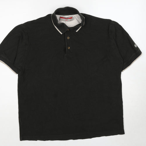 Lee Cooper Mens Green Cotton Polo Size M Collared Pullover