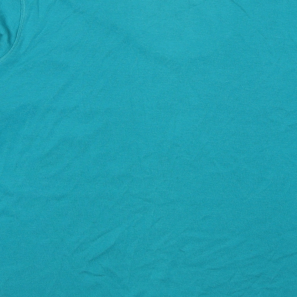 Marks and Spencer Womens Blue V-Neck Cotton Pullover Jumper Size 22