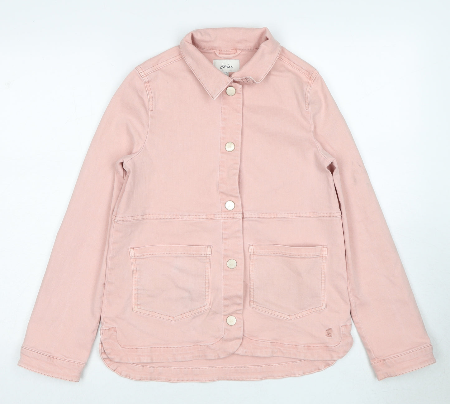 Joules Girls Pink Jacket Size 11-12 Years Snap