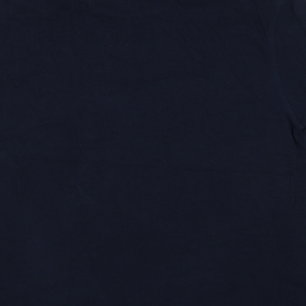 Barbour Mens Blue Cotton Polo Size 2XL Collared Pullover