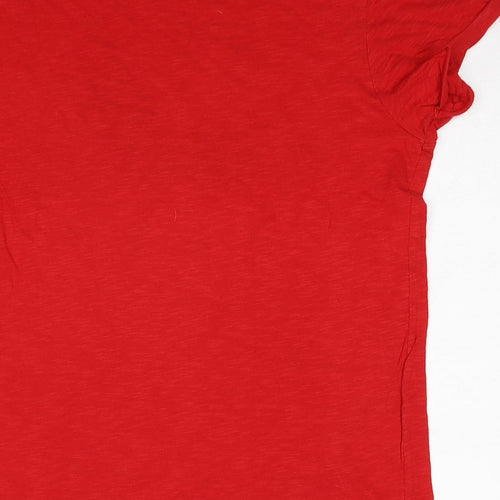Topman Mens Red Cotton T-Shirt Size M Round Neck - Prey
