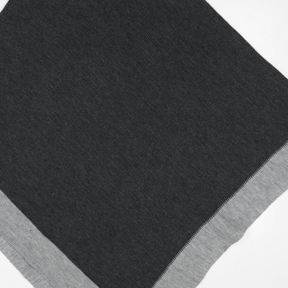 Debenhams Womens Grey Roll Neck Acrylic Pullover Jumper One Size - Poncho