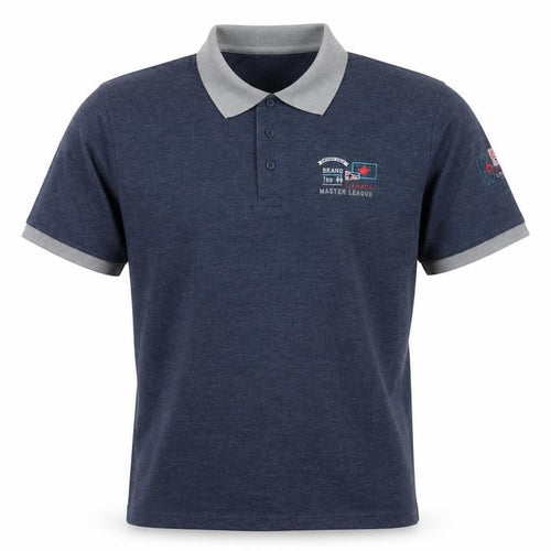 Atlas Mens Blue Cotton Polo Size M Collared Pullover - Rugby Club Canada