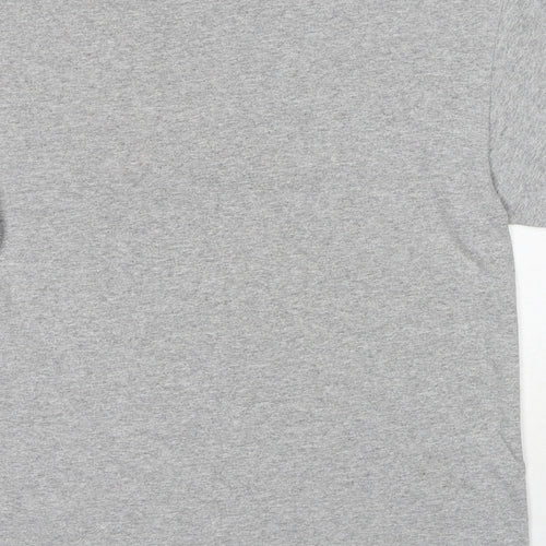 Delta Mens Grey Cotton T-Shirt Size M Round Neck - New York