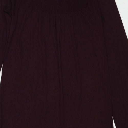 Gap Womens Red Viscose Jumper Dress Size M High Neck Button