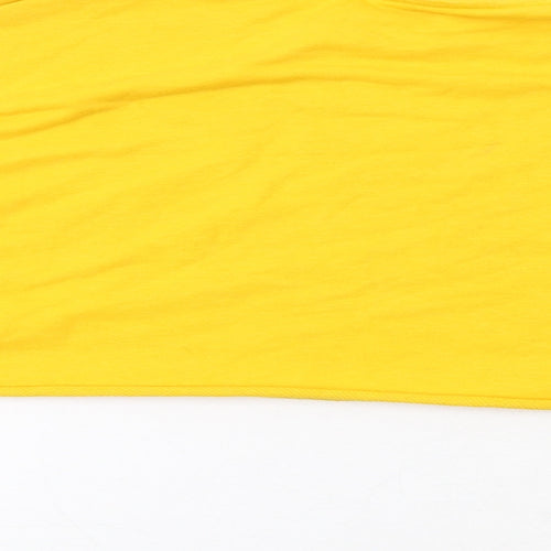 Weekday Womens Yellow Cotton Pullover Sweatshirt Size M Pullover