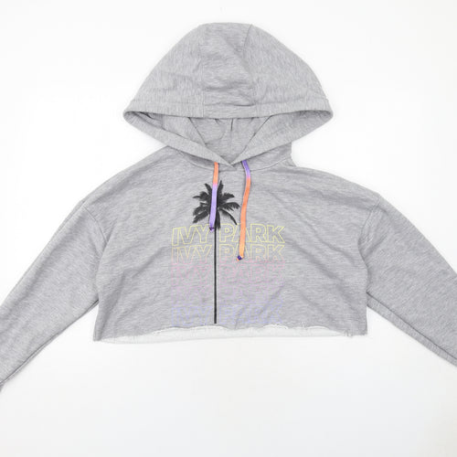 IVY PARK Womens Grey Polyester Pullover Hoodie Size S Pullover