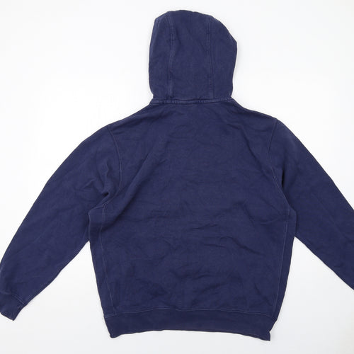 Nike Mens Blue Cotton Pullover Hoodie Size M