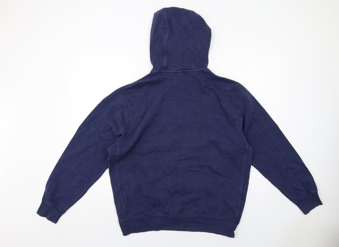 Nike Mens Blue Cotton Pullover Hoodie Size M