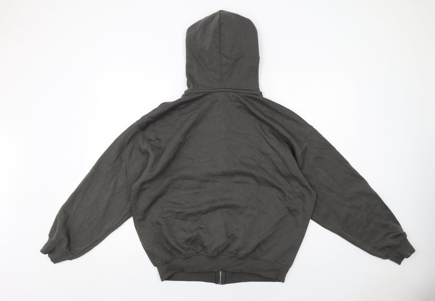 H&M Womens Grey Cotton Full Zip Hoodie Size S Zip - New York