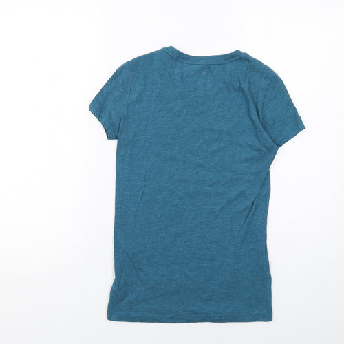 Free State Womens Blue Cotton Basic T-Shirt Size XS Round Neck - Aero